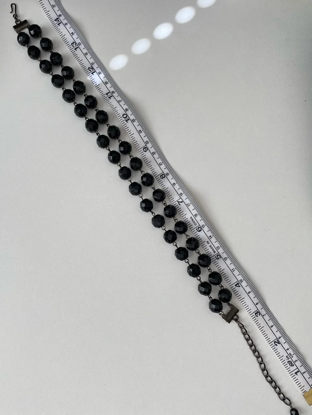 Black Faceted Bead Choker Necklace - Women Jewelry